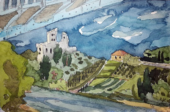 Elbhang mit Schloss Eckberg