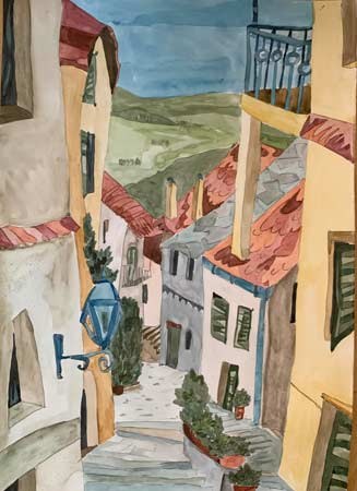 Dorfgasse in Ligurien